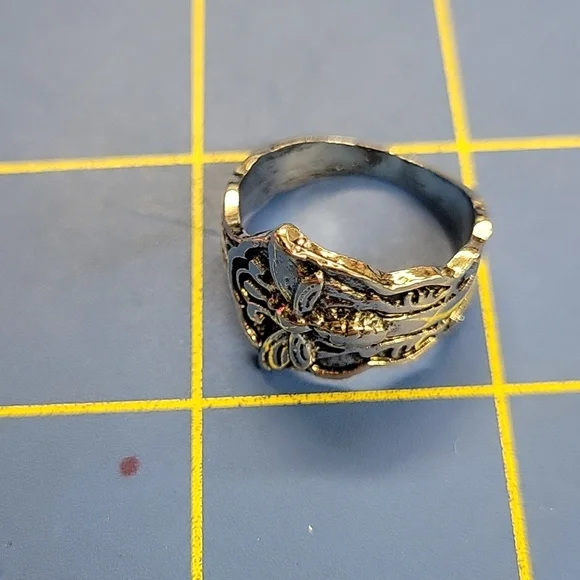 Silver Tone Ring Size 10.5 Spoon Dragonfly - Picture 8 of 8